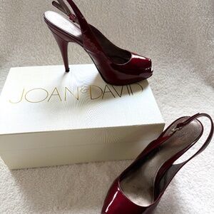 Joan & David Candyapple Red Peep toe Shoe - Size 6.5